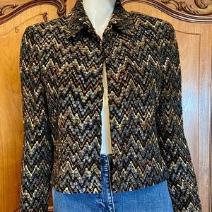 CLEARANCE Tailored Tweed Blazer Vintage Weave Jacket Earl Rutenberg Size XS